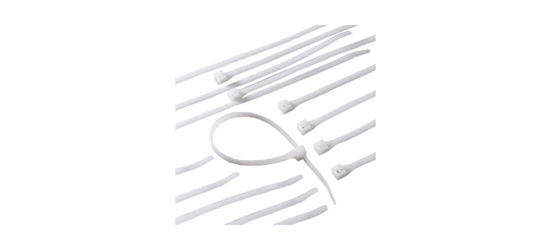 GB 46-308 Cable Tie, Double-Lock Locking, 6/6 Nylon, Natural - pack of 100