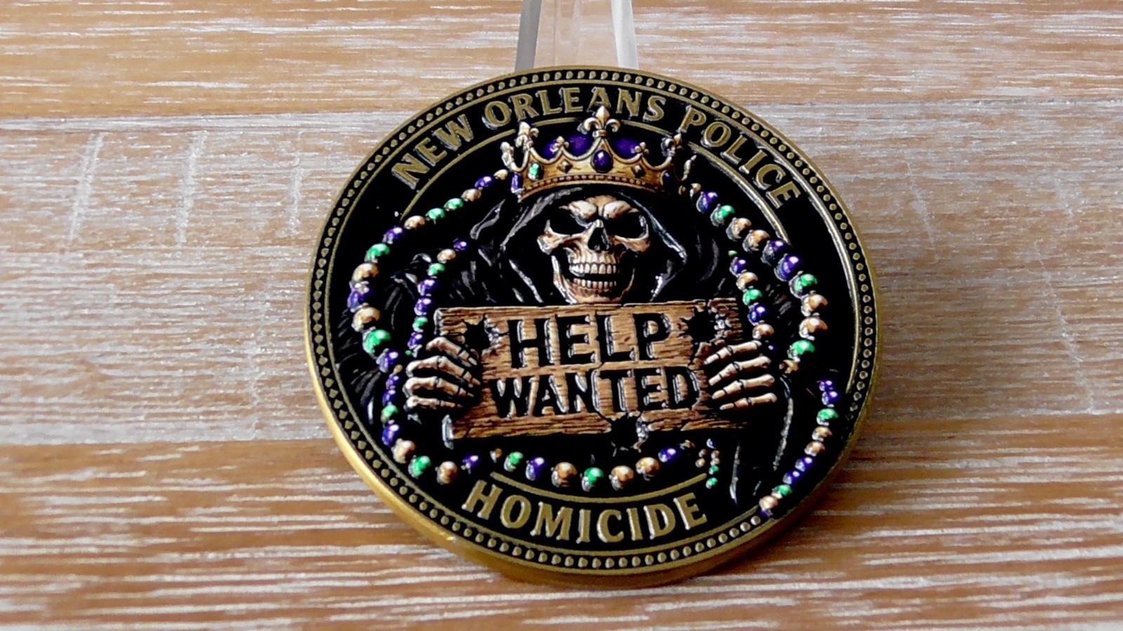 NOLA New Orleans Police Dept Homicide Unit Help Wanted Reaper Challenge Coin