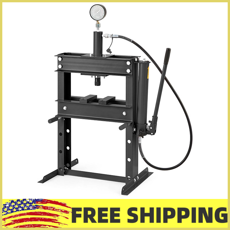 ✨Hydraulic Press 10Ton,Heavy Duty h-Frame Garage Hydraulic Shop Press,Worktable
