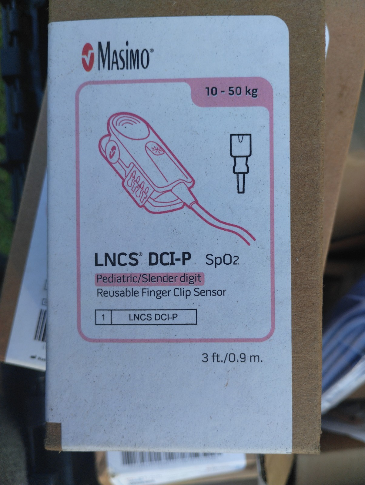 NIB Masimo 1864 LNCS DCI-P Finger Clip Sensor 3ft Cable