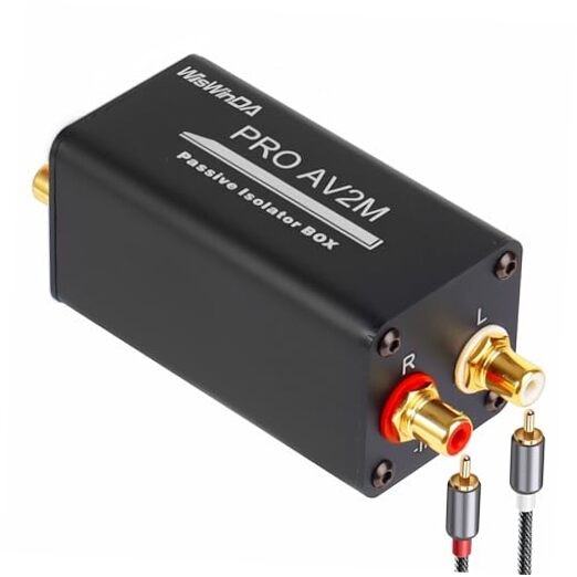 Pro AV2M-RCA Noise Isolator Audio Hum Eliminator (No Pro AV2M-RCA -Black