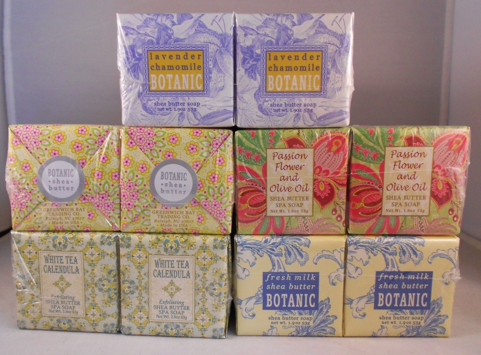Greenwich Bay Shea Butter Luxury Spa Soap, 1.9 oz., 4 or 6 Bars per Lot!
