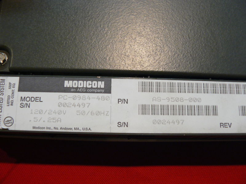 PCO984480 PERFECT Modicon CPU w/Memory&Exec PC-O984-480 , PC0984480
