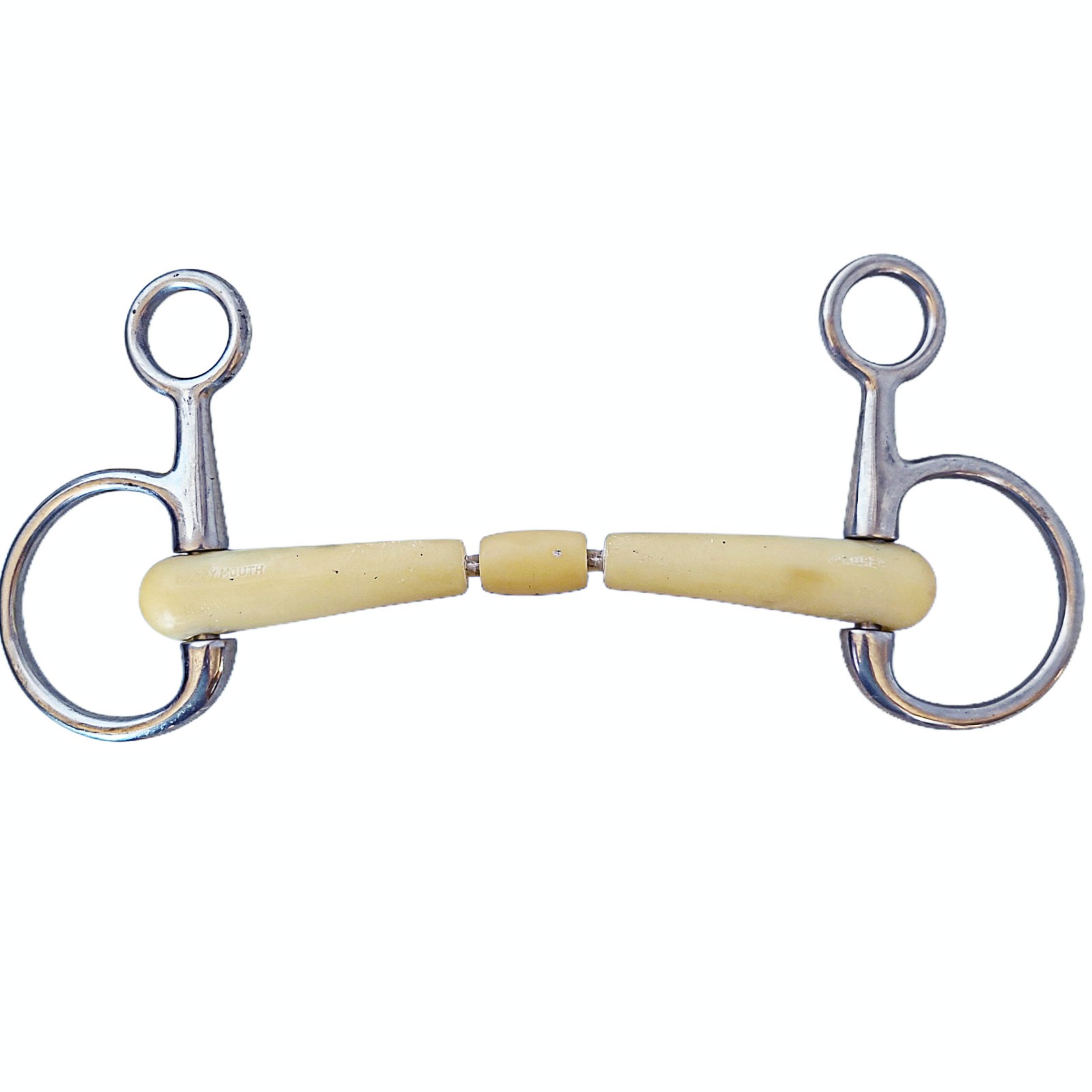 Happy Mouth 464124 Double Jointed Baucher Polymer 145 mm Snaffle Bit 5.5 inch