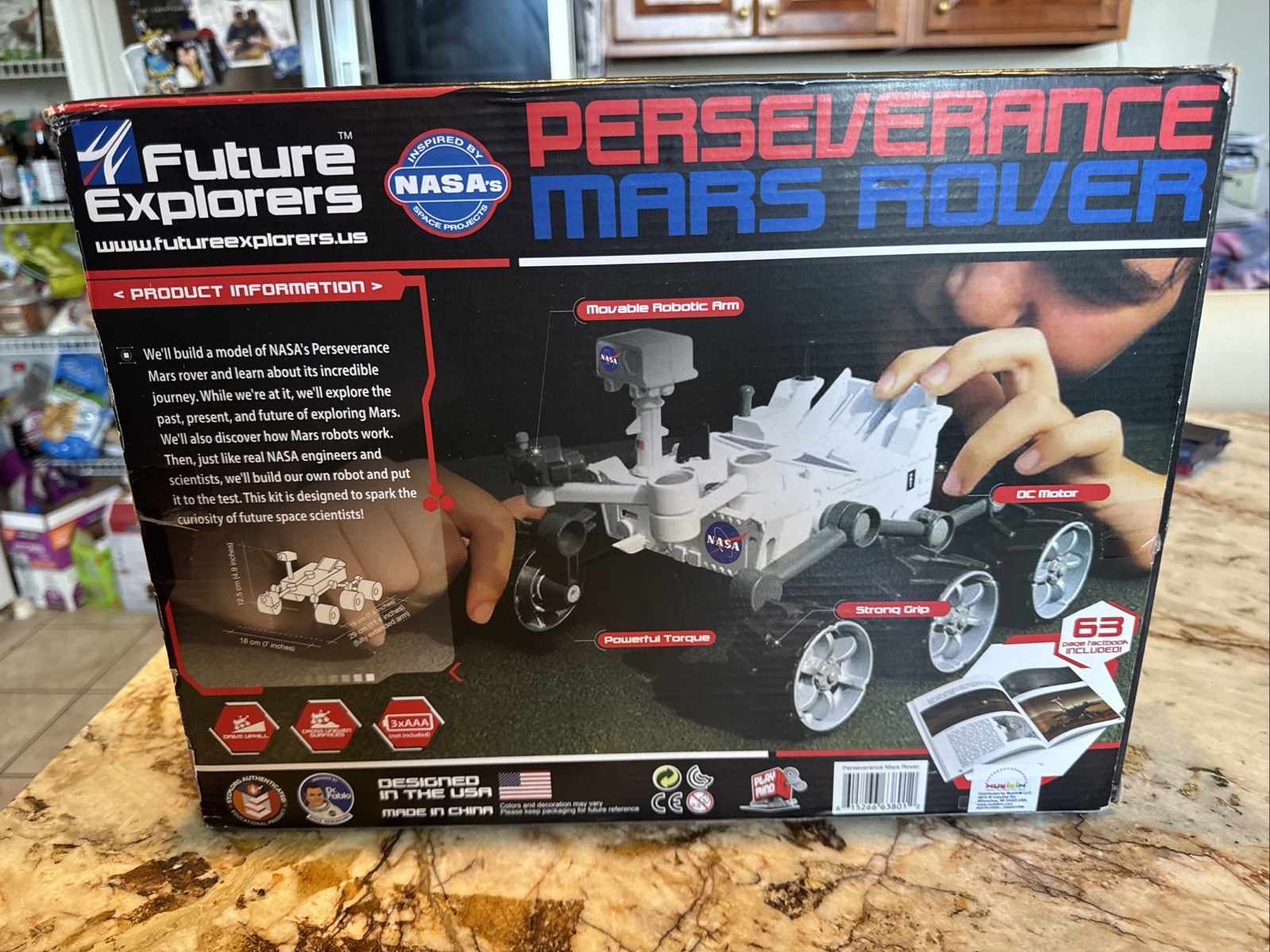 NASA Future Explorers - Mars Rover Build & Model STEM Powerful Motor Robotic Arm