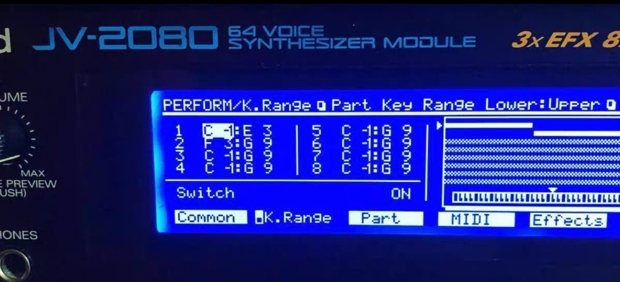 New LED For Roland JV-2080 Blue Display Screen(Plug and Play)jv2080
