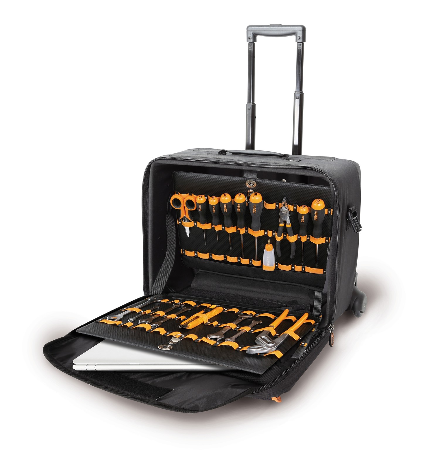 Beta C8 Technical Fabric Tool Trolley On Wheels With Telescopic Handle