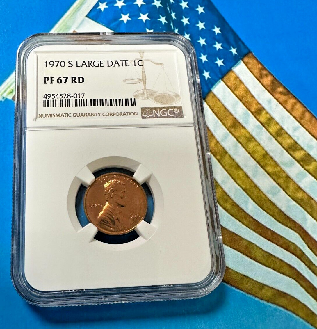 1970 S CENT LARGE DATE - NGC GRADED PF67 RD - BETTER DATE - NICE COIN SEE PICS