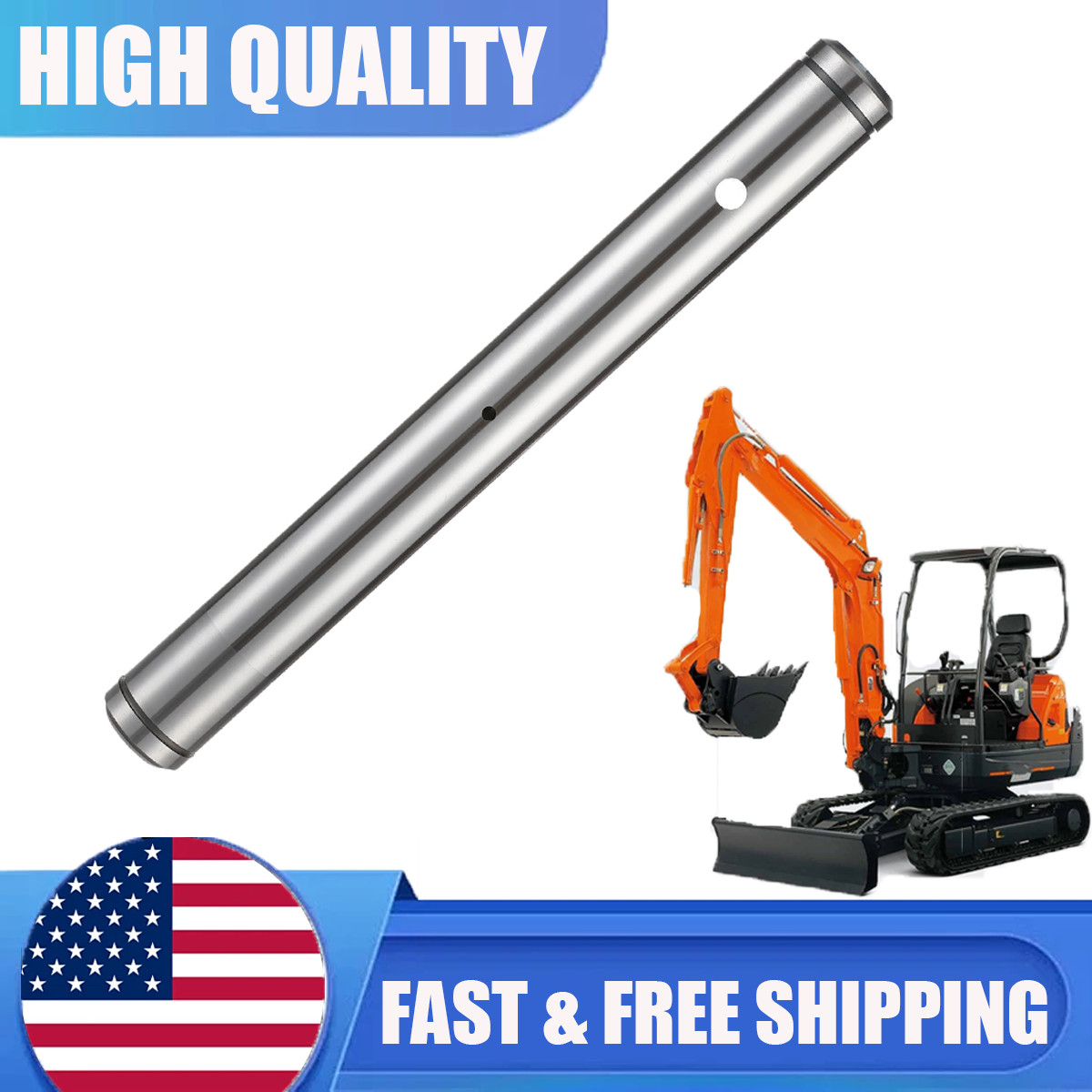 Greaseable Main Thumb Pin For KUBOTA KX121 KX91 KX71 U35 77700-00482 70091-00167