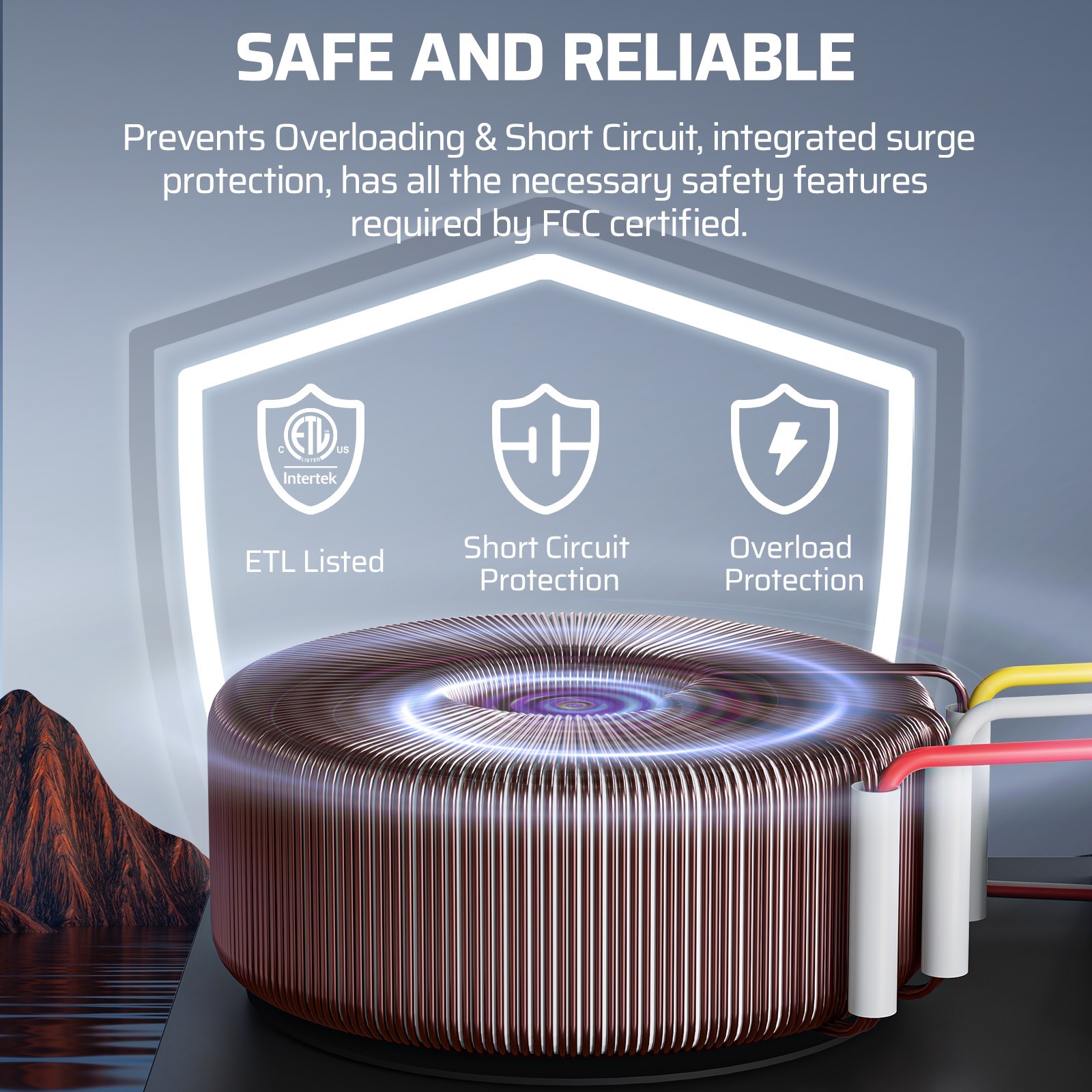 DEWENWILS Smart Low Voltage Transformer 300W 3 Zone WiFi Matter Outdoor 120V
