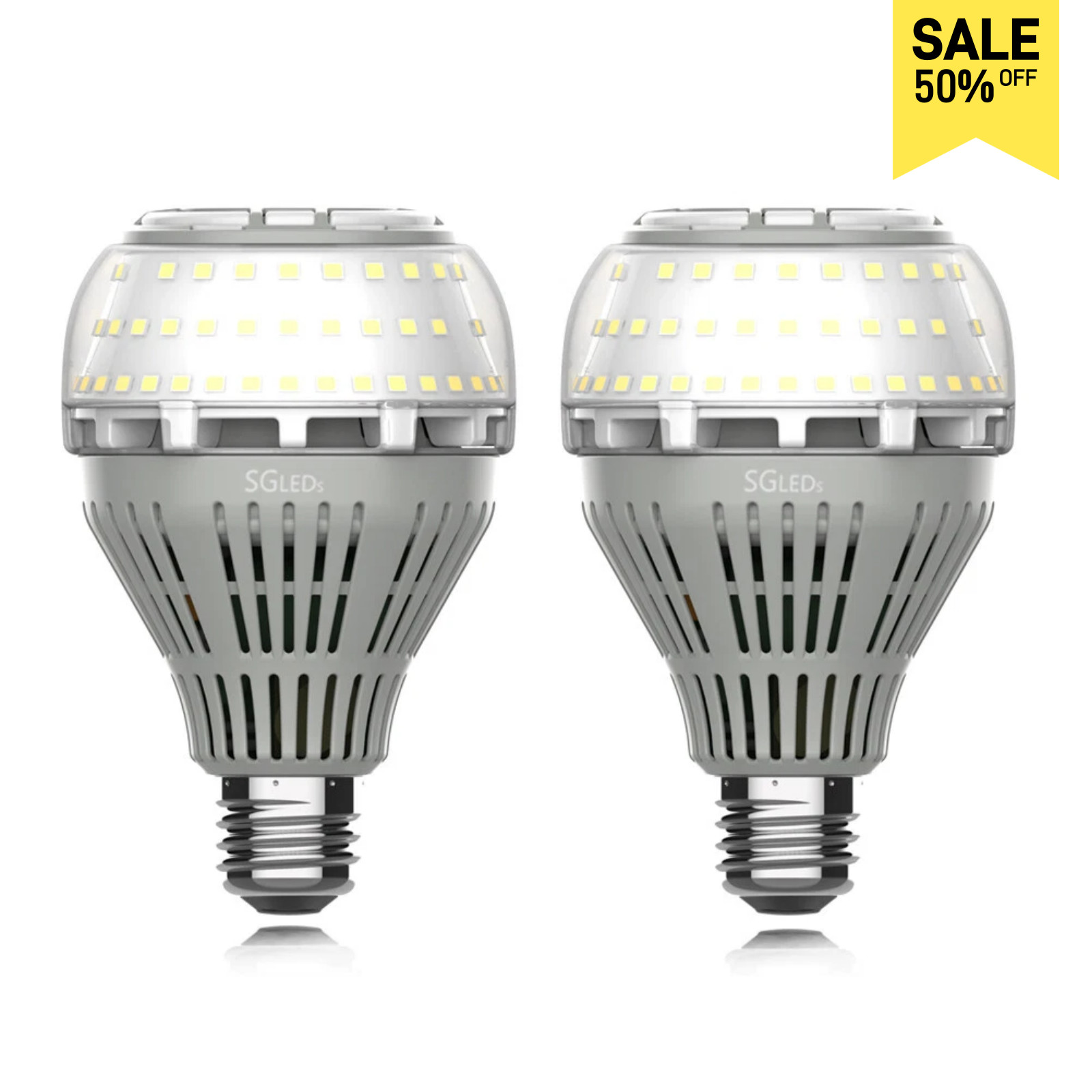 2 pcs 22W LED Light Bulb 200W Equiv.3000lm 5000K Clear White For Home Lighting