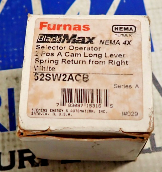 New Furnas 52SW2ACB Selector Operator 2 Position A Cam Long Lever NEMA 4X