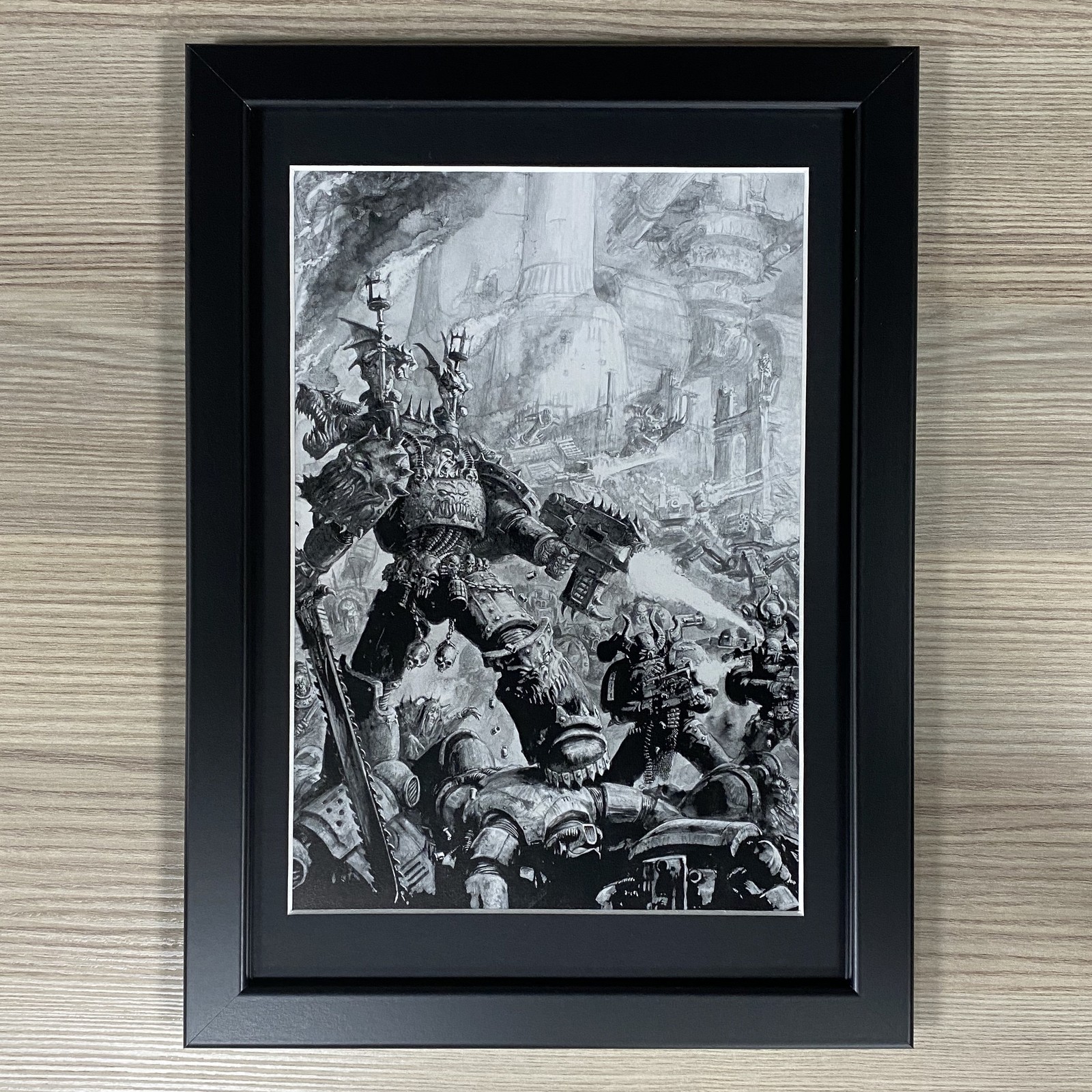 CHAOS SPACE MARINES FRAMED ART BLACK LEGION DEATH GUARD WARHAMMER 40K 40,000