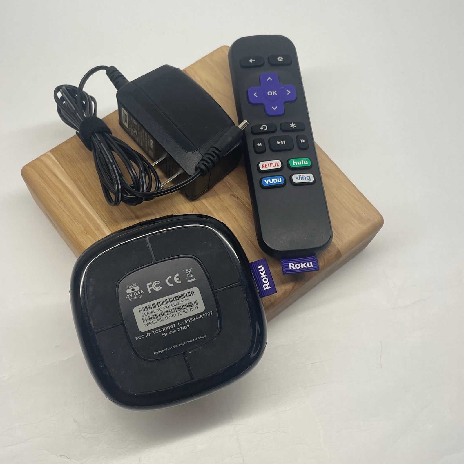Roku SE 2710X (3rd Generation) w/Remote Power Adapter Media Streamer Tested