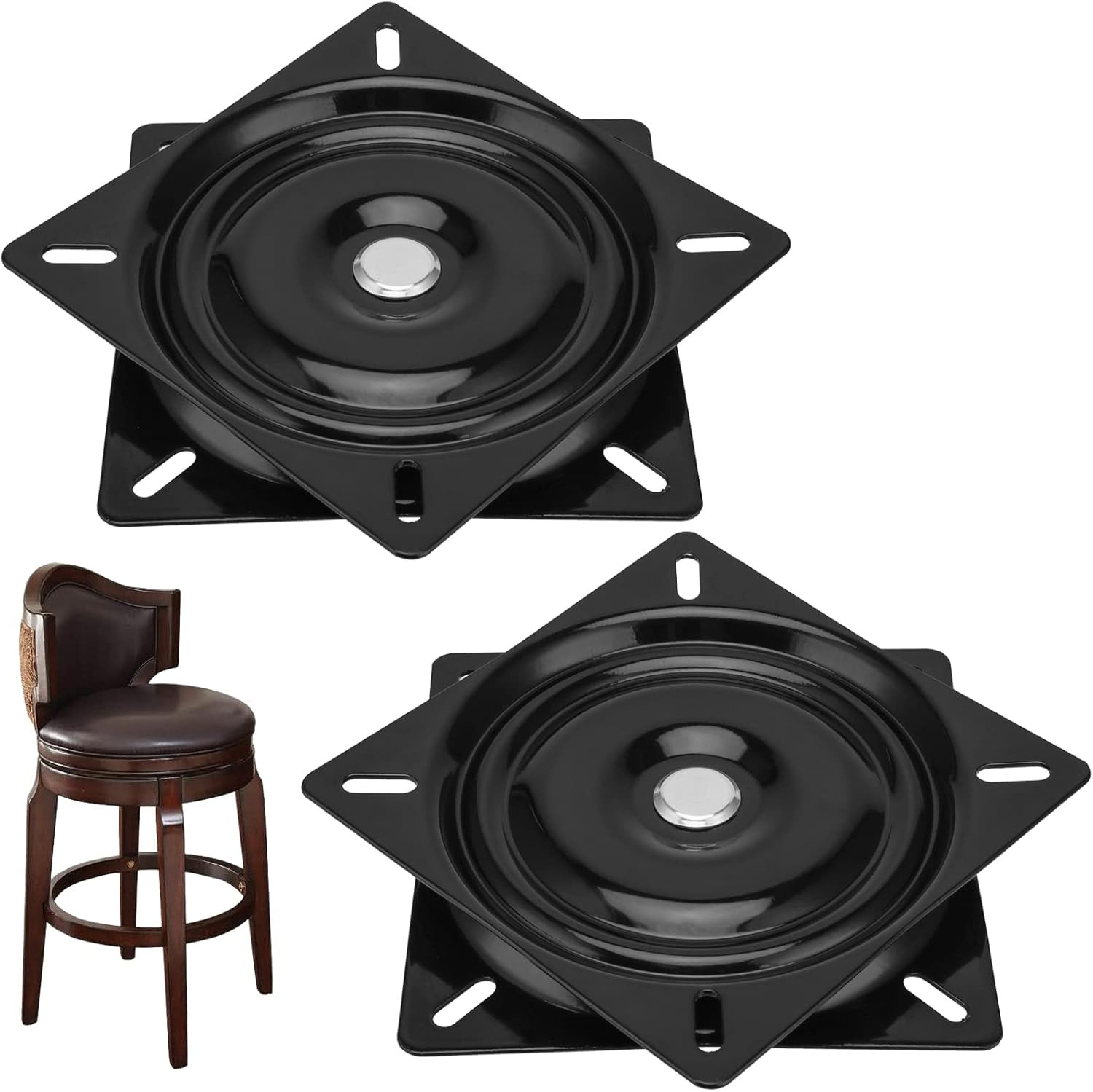 2 PCS 6 Inch Boat Seat Swivel Ball Bearing Swivel Plate Chair Swivel Base Parts