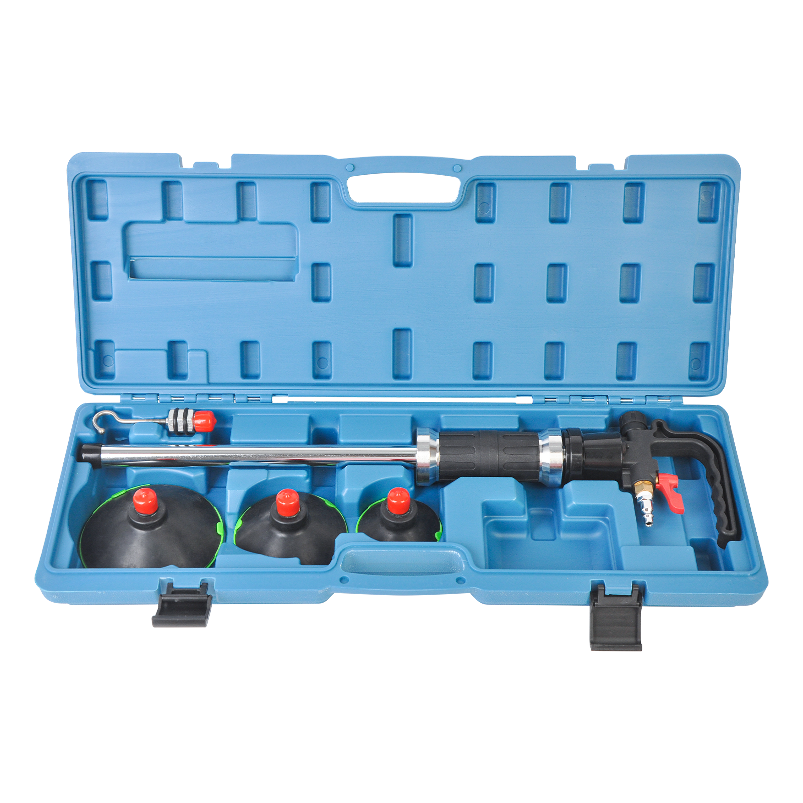 Pneumatic Suction Dent Puller Car Body Panel Dent Repair Tool w/ 3 Suction Cups