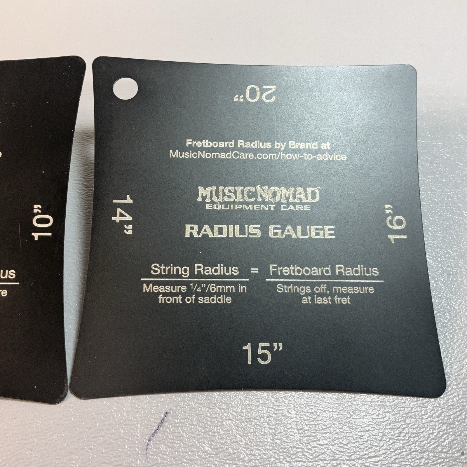 MusicNomad MN603 Precision Radius Gauge Set (2-pack) (C310)