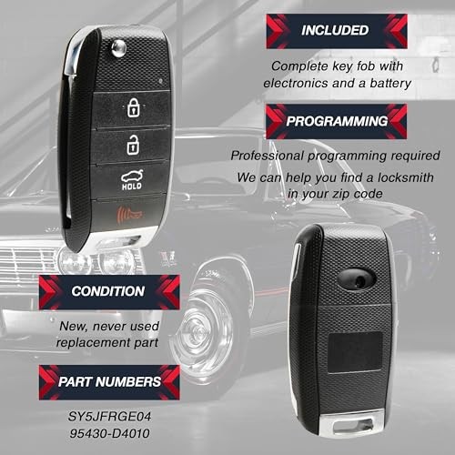 Keyless Entry Remote Key Fob Smart Replacement for 2016 2017 2018 2019 2020 One