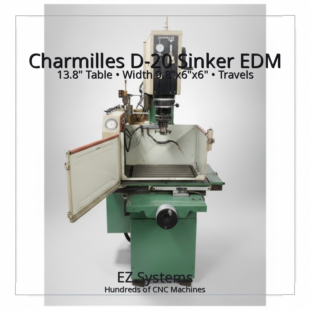 Charmilles D-20 Sinker EDM, 13.8" Table Width, 9.8"x6"x6" Travels