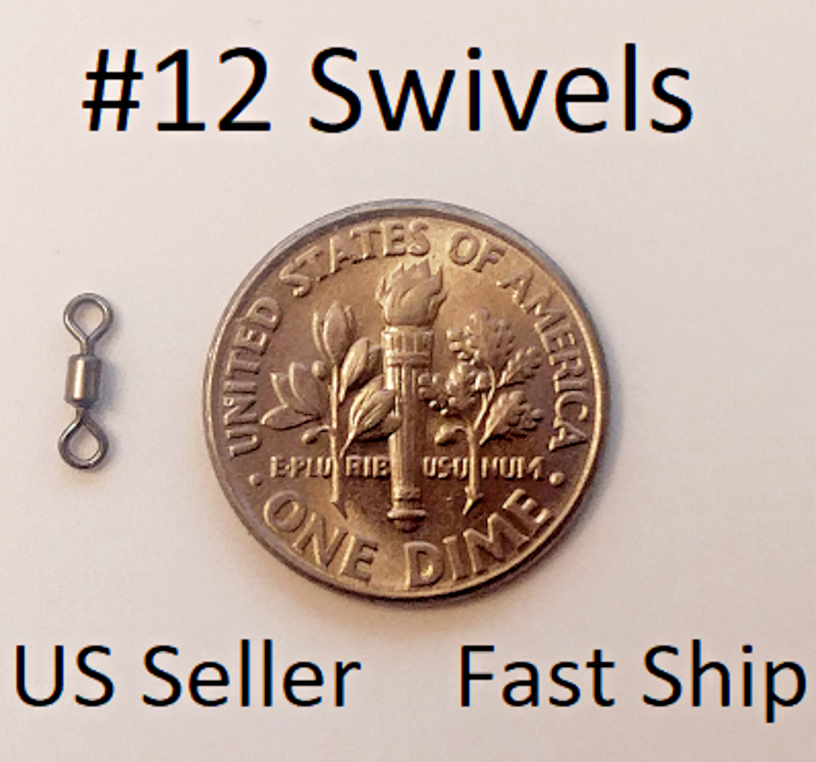 #12 Leader Micro Mini Black Nickel Swivels Fly Fish or Finesse 40pcs +FREE SHIP