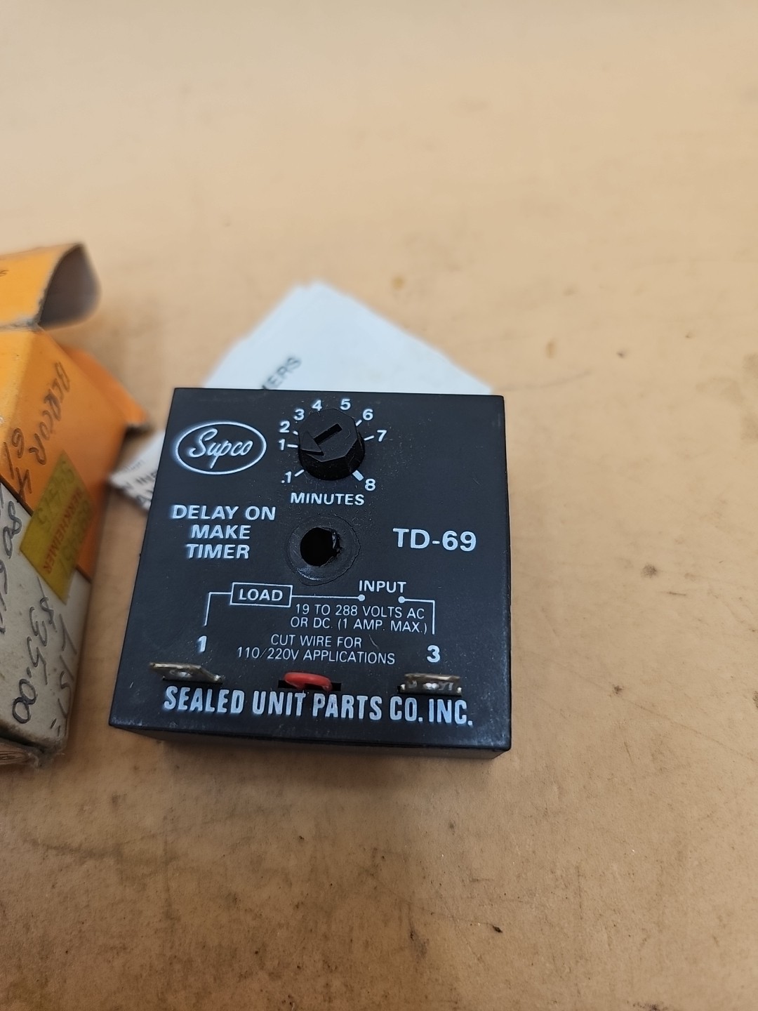 Supco Sealed Unit Part Co TD-69 Timer Delay Relay