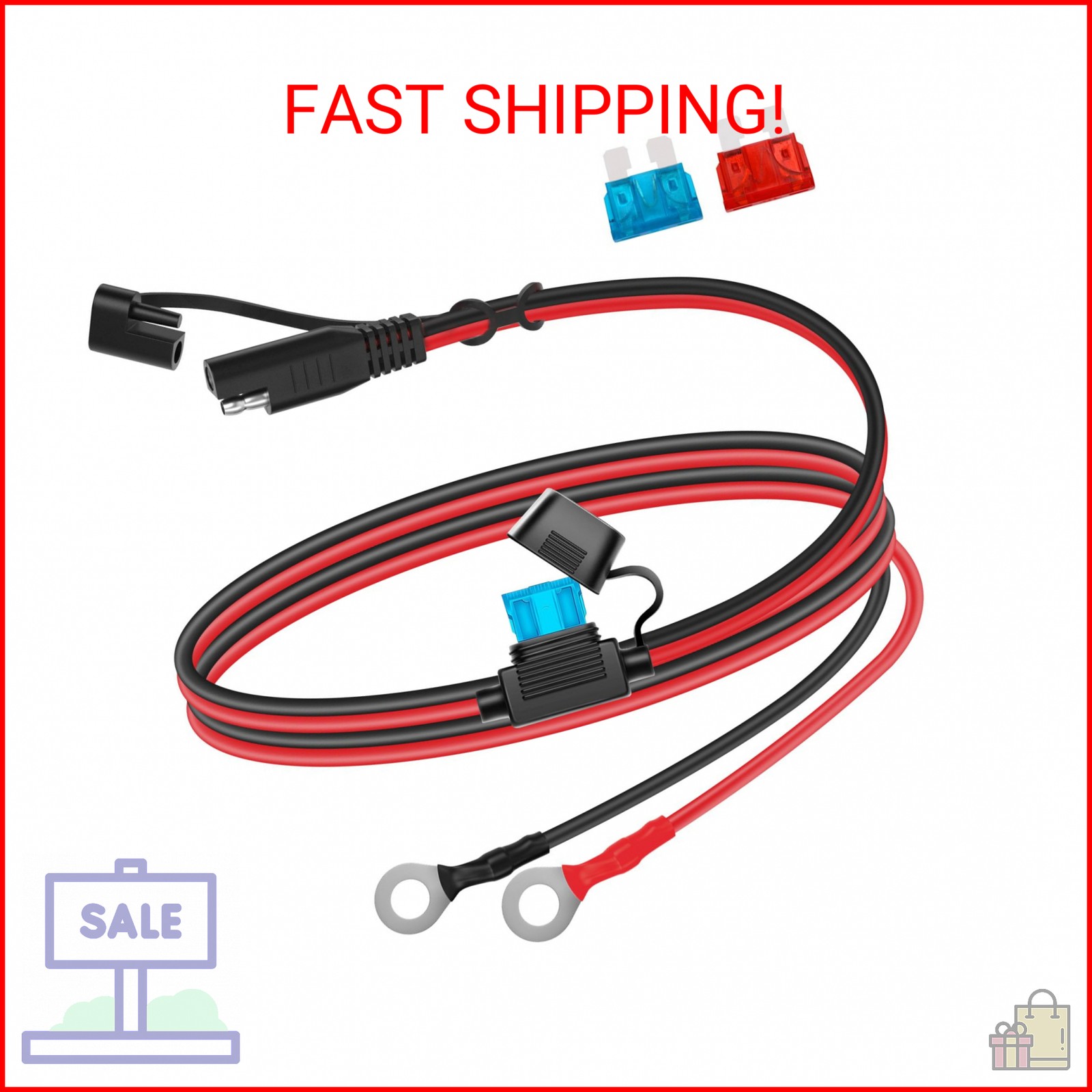 SAE Extension Cable, Battery Tender Extension Cable for Motorcycle/Motorbike/Car