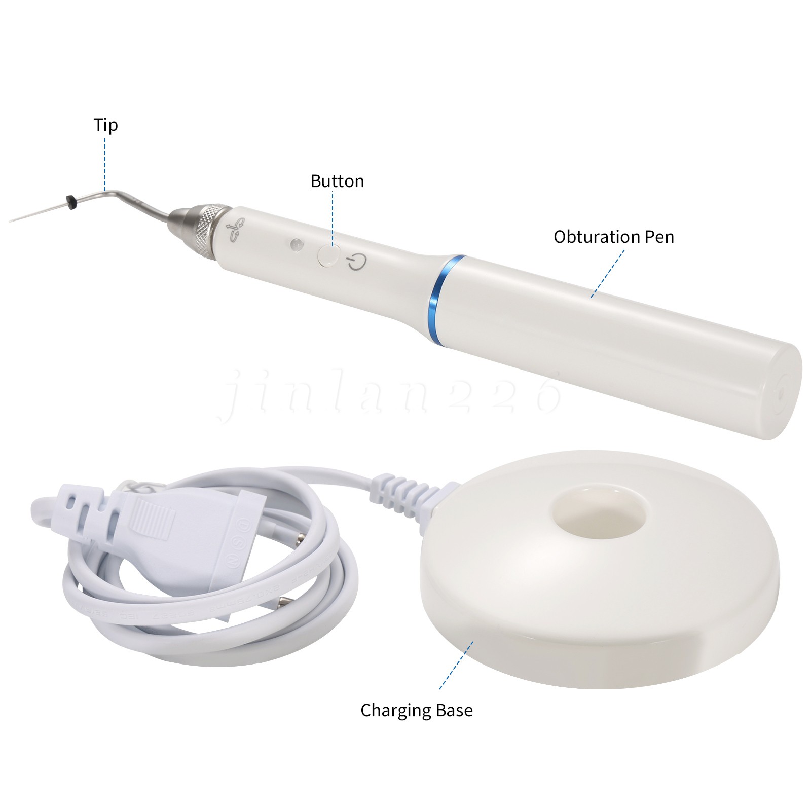 Dental Gutta Percha Obturation System Endo Heated Pen w/ 2 Tips