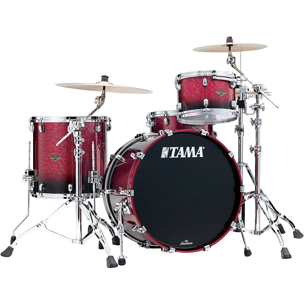 TAMA Starclassic Walnut/Birch 3-Piece Shell Pack w/22" Bass Molten Dark RB Fade