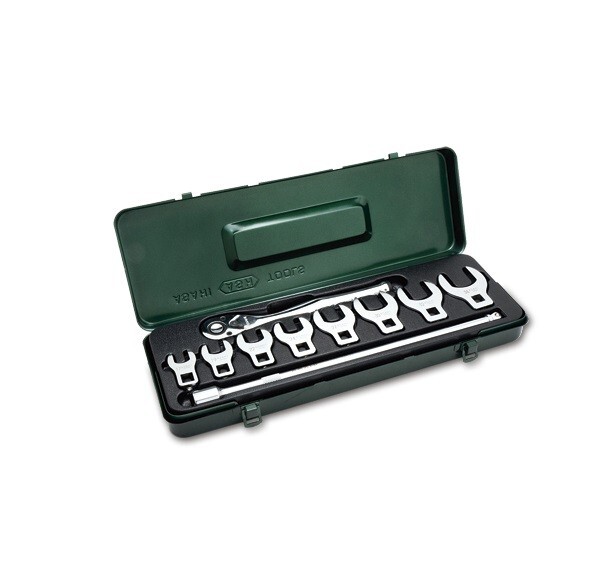 ASAHI 1/2" CROW FOOT WRENCH HANDLE EXTENSION BAR SET 10PCS (17～36mm) VCS4100