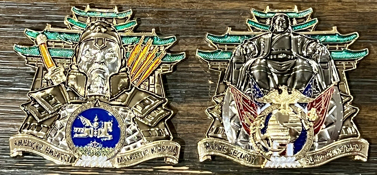 MSG Det Marine Security Guard Detachment Ulaanbaatar, Mongolia Challenge Coin