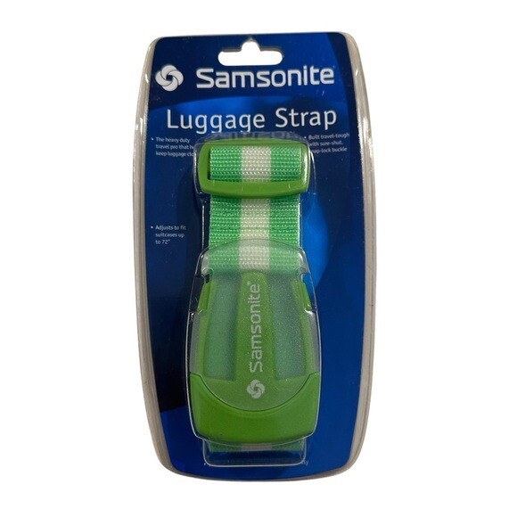 Samsonite Luggage Strap Neon Green Fits up to 72" Suitcases Adjustable New