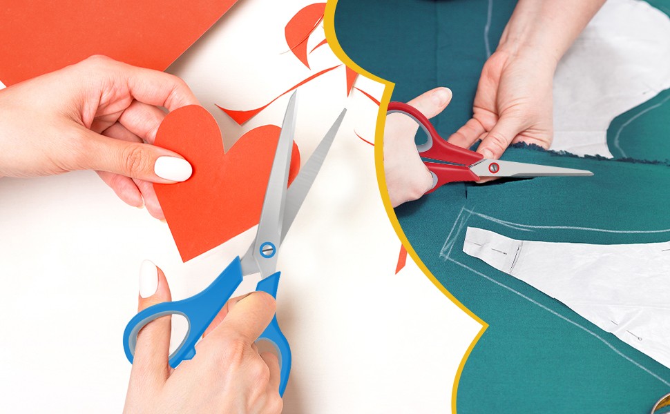 3 Packs 8" Sewing Craft Scissors Bulk,Multipurpose Heavy Duty Sharp Paper