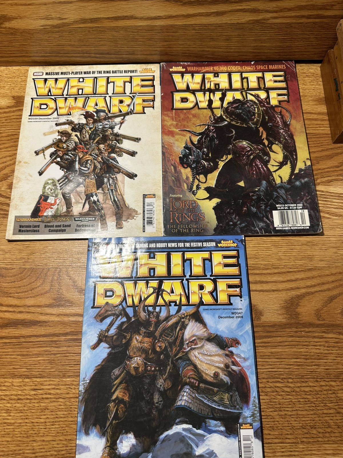GAMES WORKSHOP WHITE DWARF ISSUES WD273/347/359 LOT OF 3 LOTR Vintage Books