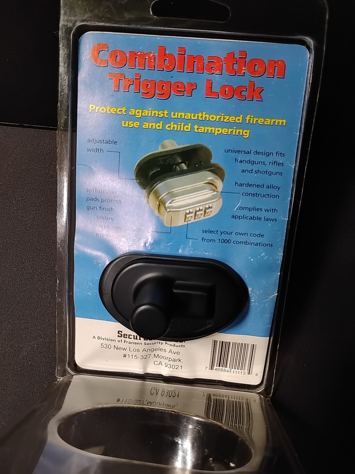 Franzen Security Combination Trigger Lock for Handgun, Rifle, Shotgun
