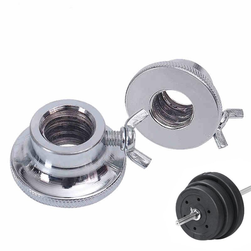 SquEqu 2 Pack Dumbbell Collars Spin Locking Nut with Safety Standard, Silver