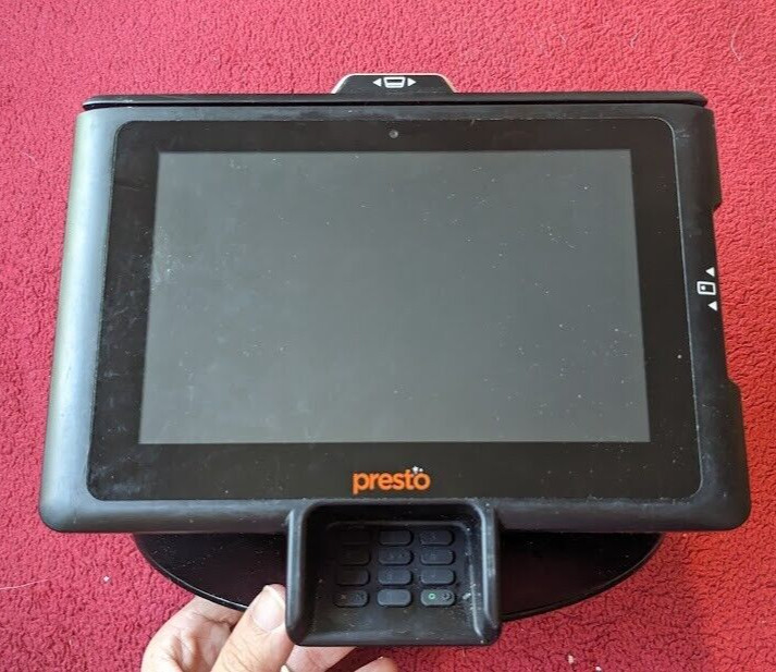 LOT OF 2 ELACARTE 2308122 PRESTO A3 POINT-OF-SALE POS SYSTEMS WITH STANDS