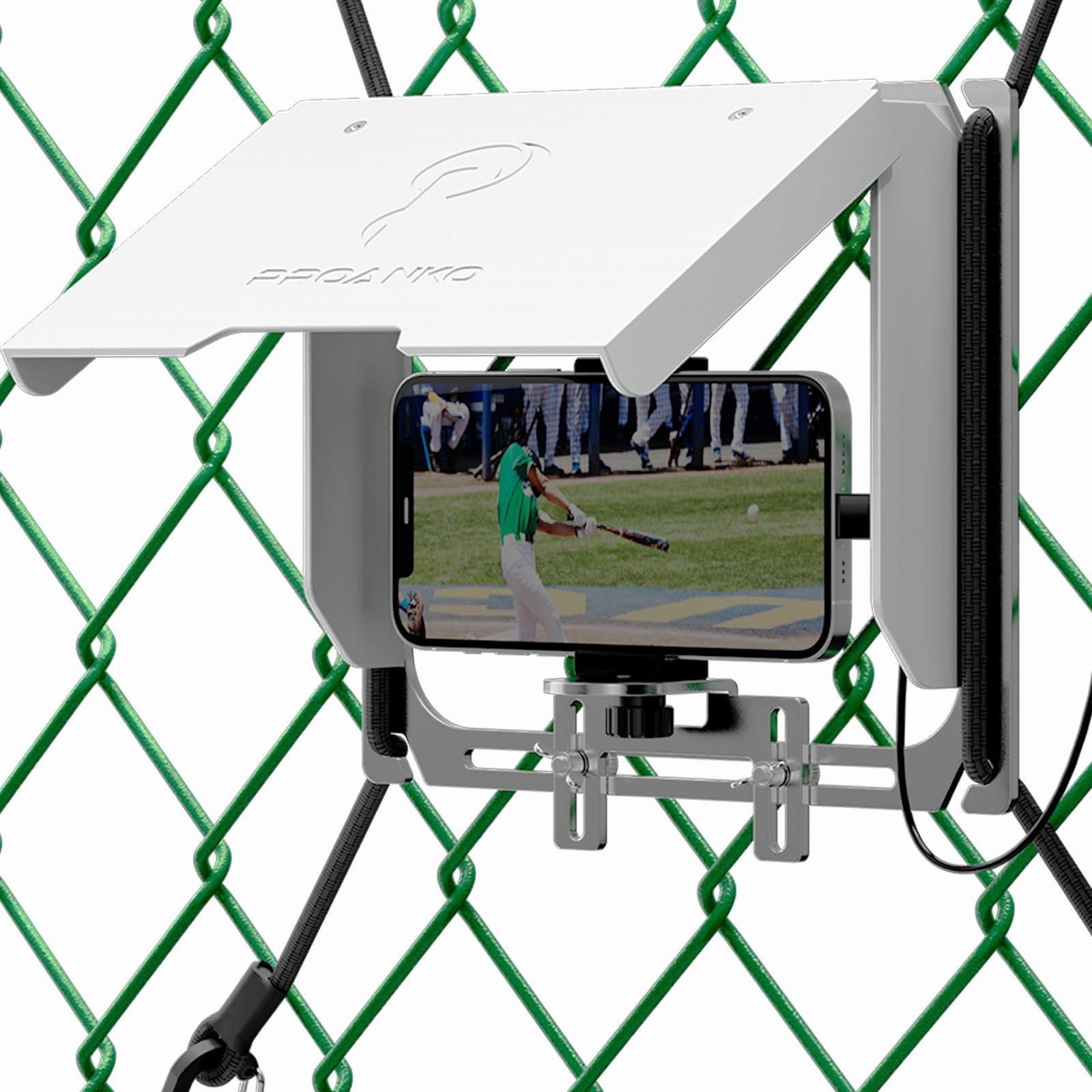 Game Changer Mounting Kit, Cell Phone Fence Mount with Shade and Power Bank H...