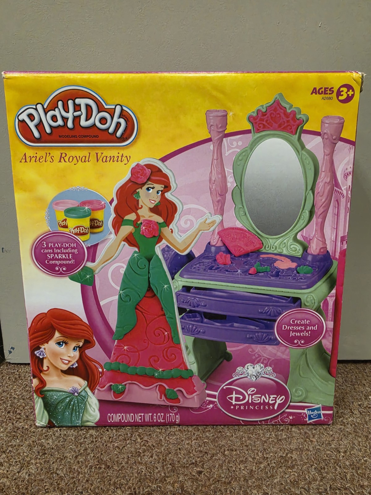 New Play-Doh Disney Princess A2680 Ariel Royal Vanity The Little Mermaid