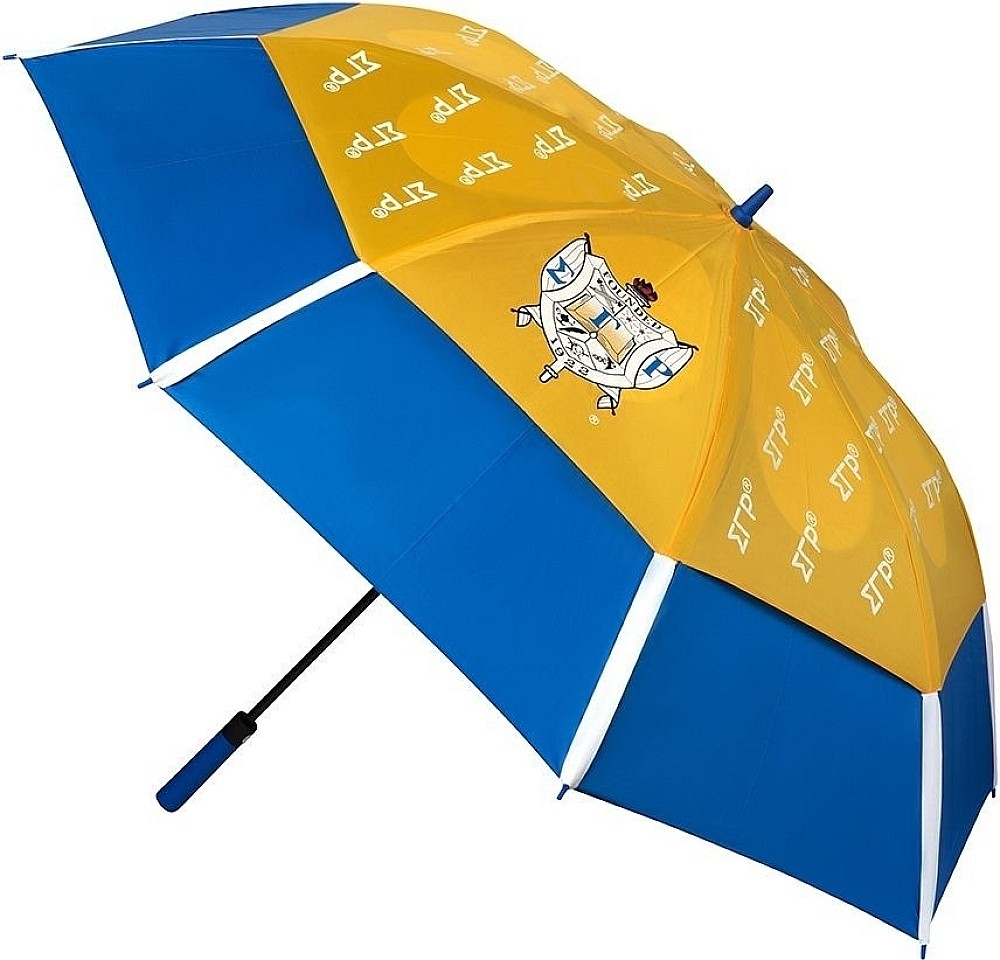 Sigma Gamma/&Gamma; Rho Giant Chameleon Umbrella [Blue/Gold - 70"]