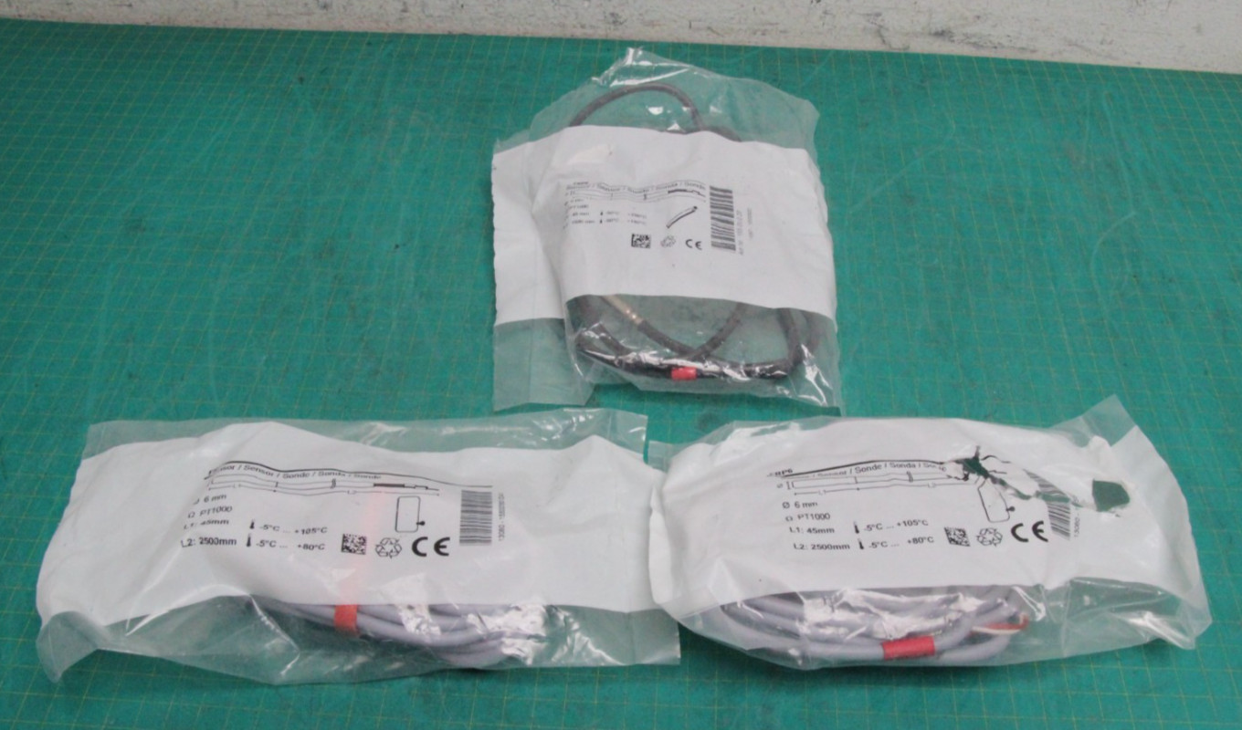 RESOL FKP6 PT1000 + 2× FRP6 PT1000 Temperature Sensors – New/Open Box
