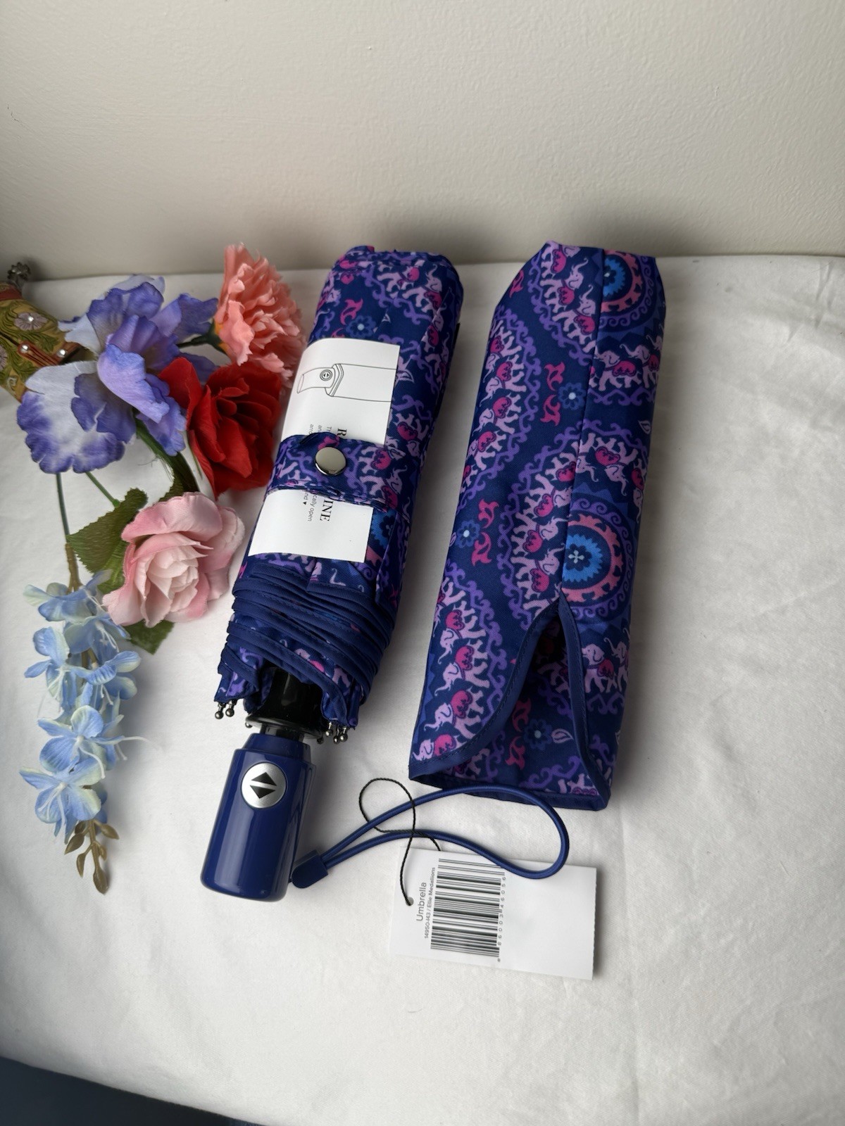 Vera Bradley Ellie Medallions Automatic Umbrella NWT RETIRED Rare 🌸
