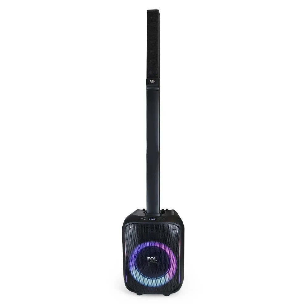 FOL Pro FS-T868 Portable Karaoke Tower Speaker Bluetooth RGB Mic Black