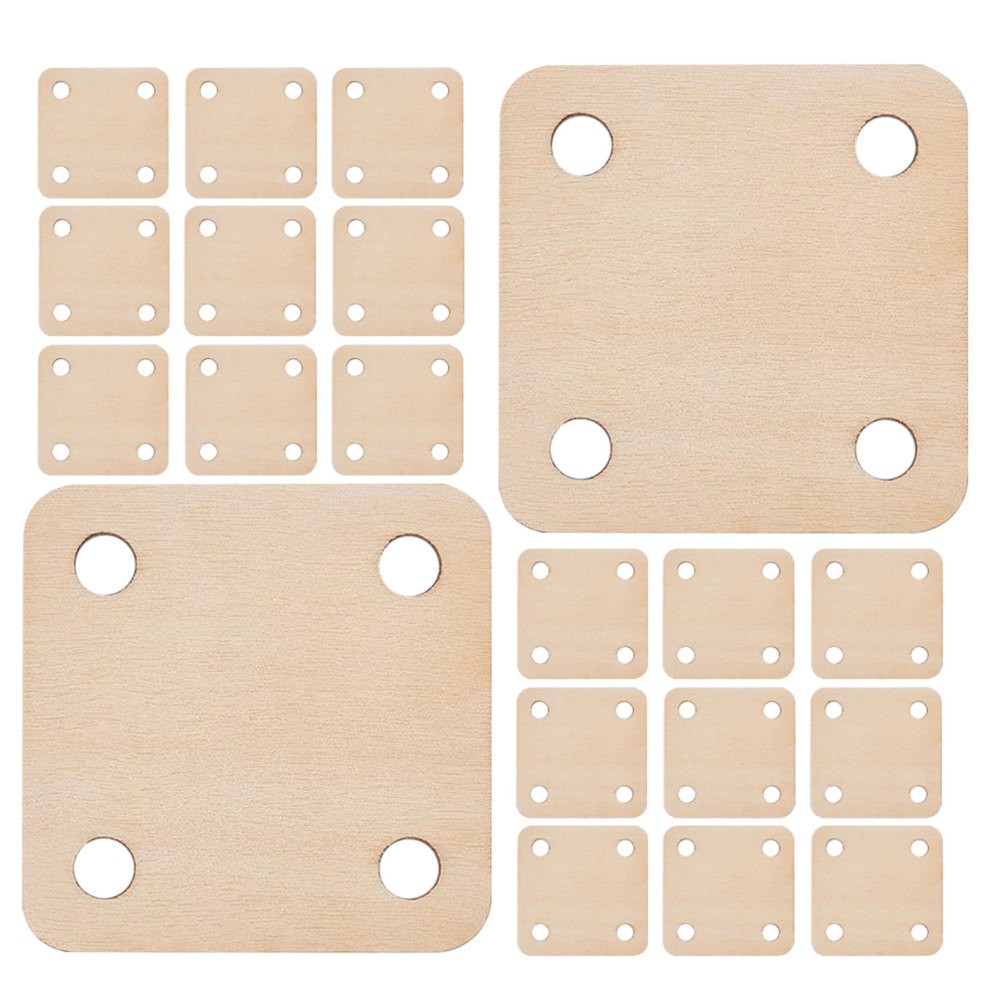 36 Pcs Woven Wood Chips Educational Weaving Drawing Board Square Tool