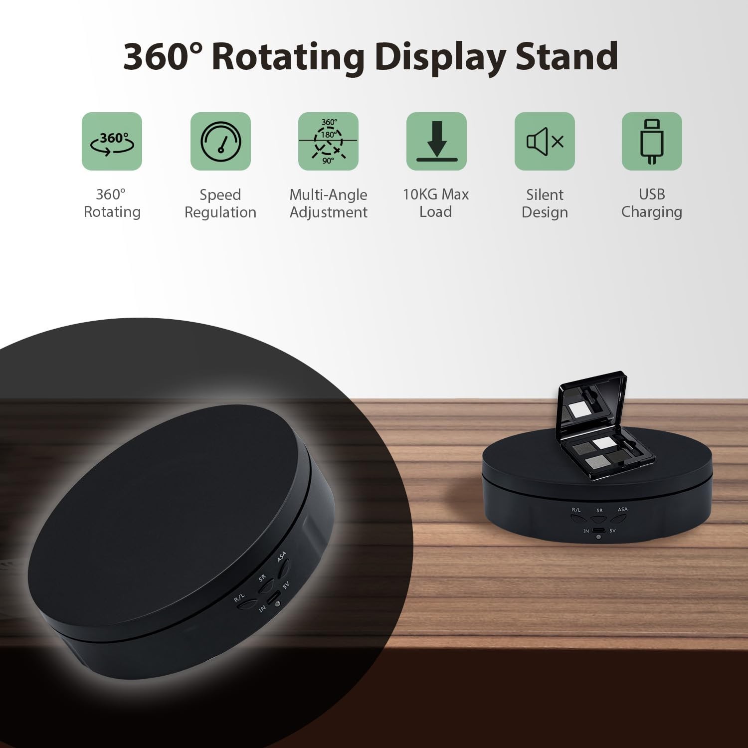 Motorized Rotating Display Stand,5.7Inch 360 Degree Electric Rotating Turntable