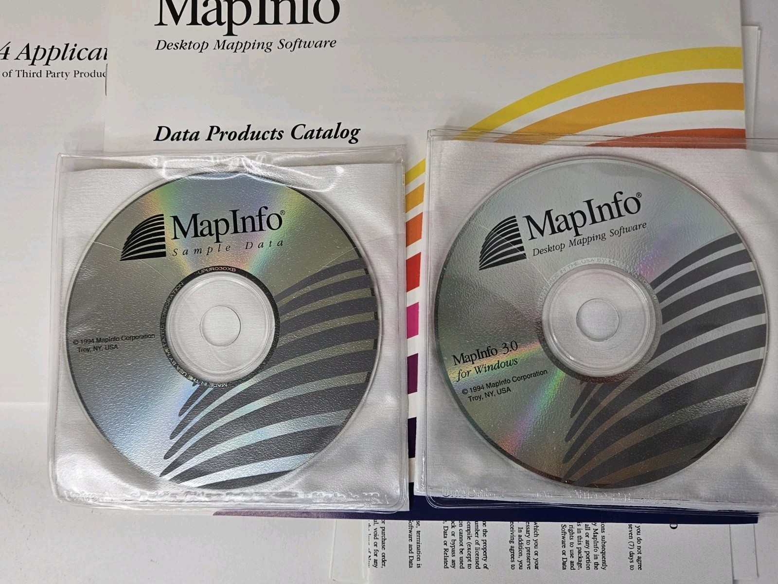 MapInfo 3.0 For Windows Desktop Mapping Software 1994 Cd-rom & 3.5" Floppy