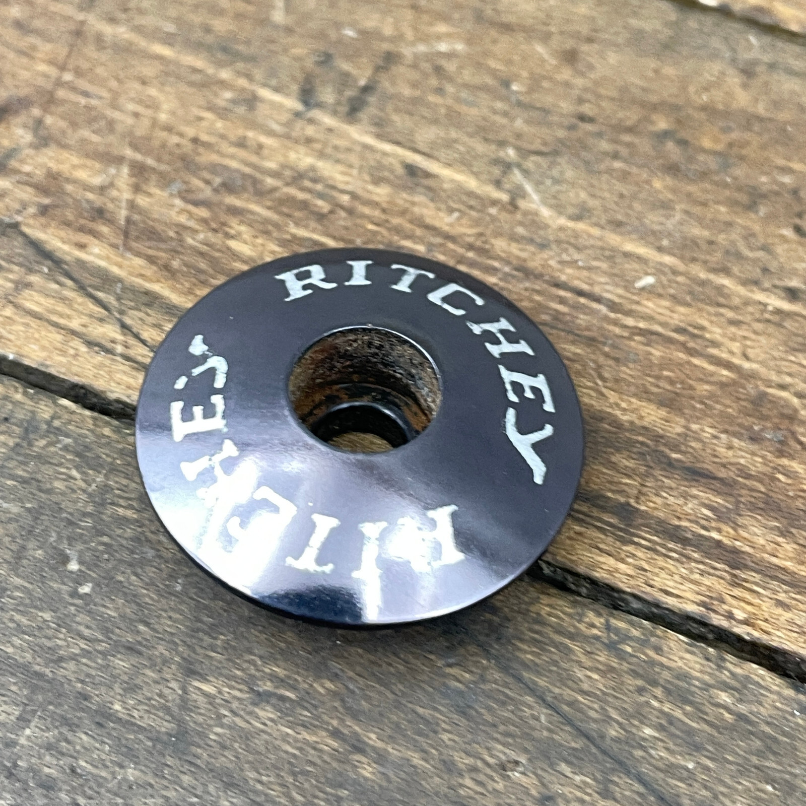 Vintage Ritchey 1 1/8 in Threadless Headset Top Cap Part MTB  Road Black Alloy