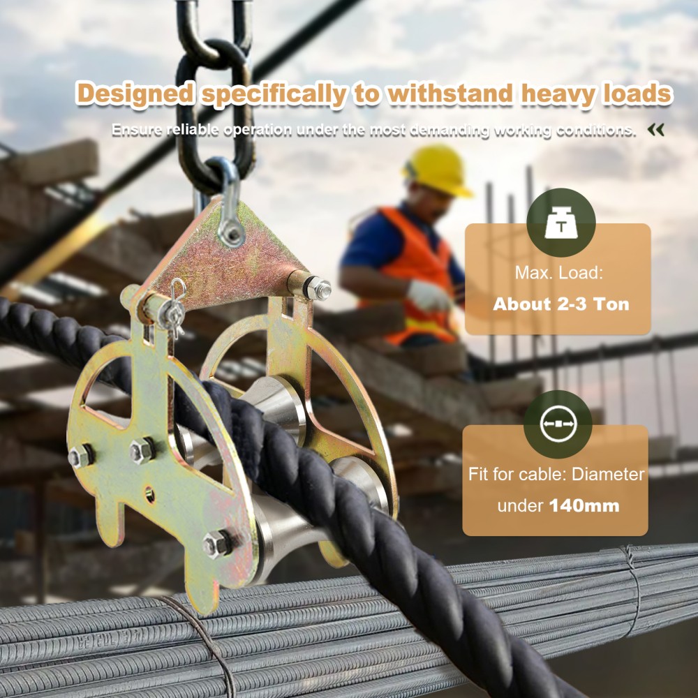 Cable Puller Sheave Layoff Pulley Cable Feeding Sheave Cable Pulley Heavy Duty