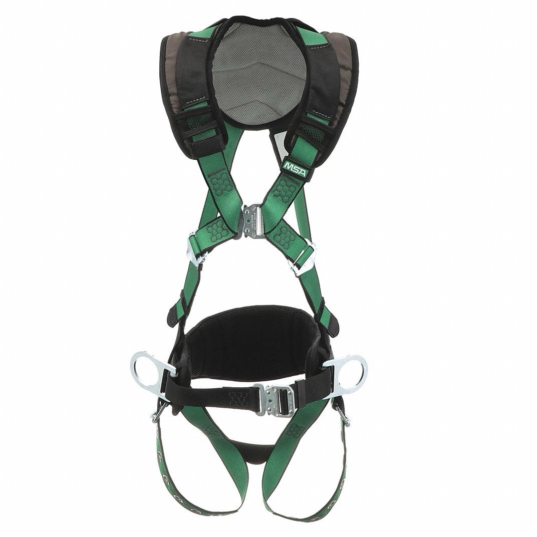 MSA 10206162 V-Form+ Construction Harness XL Polyester 310LB Back/Hip D-Ring