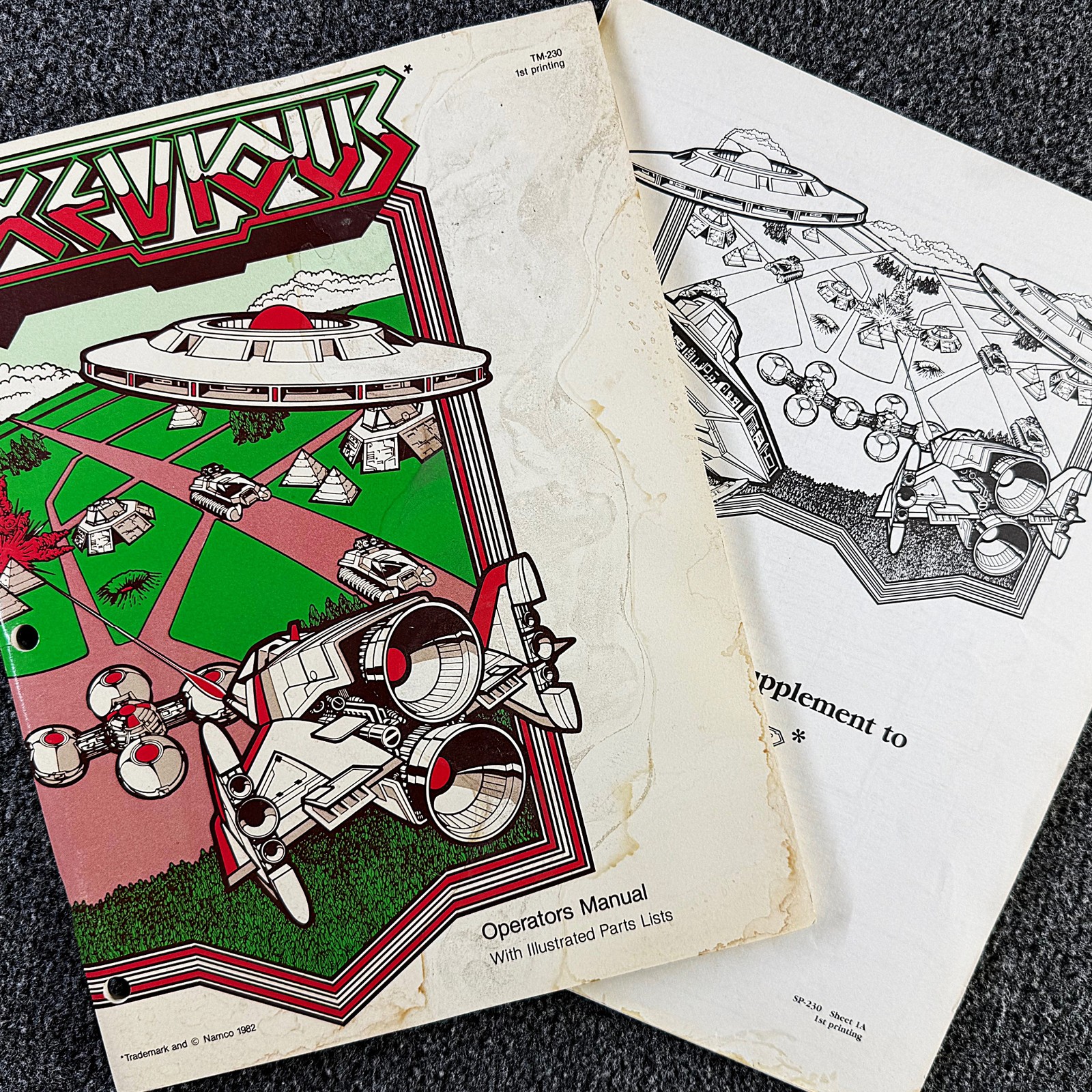 Atari Xevious Arcade Video Game Manual Schematics Parts ORIGINAL