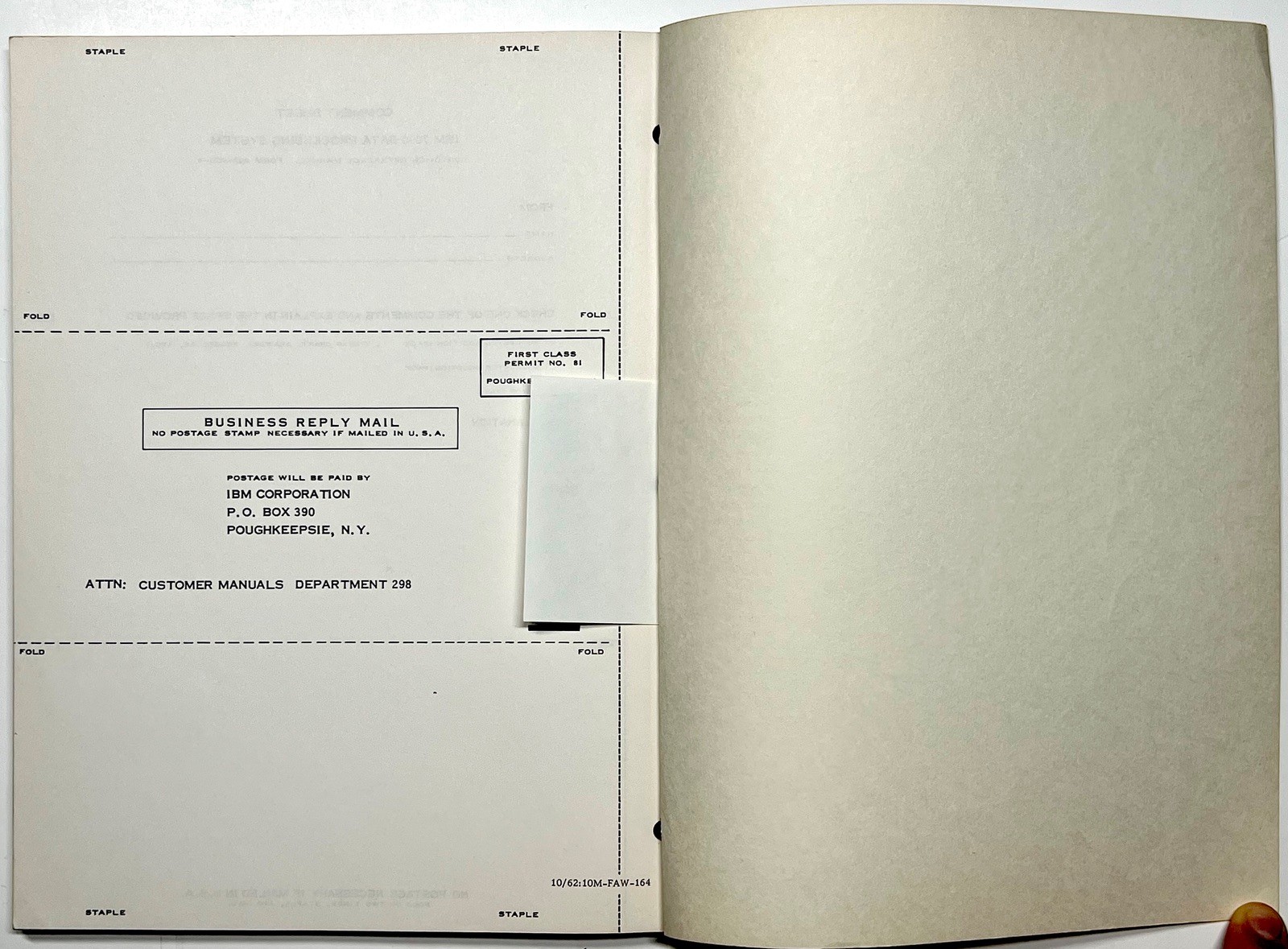 1962 IBM 7090 DATA PROCESSING SYSTEM REFERENCE MANUAL MAINFRAME COMPUTER